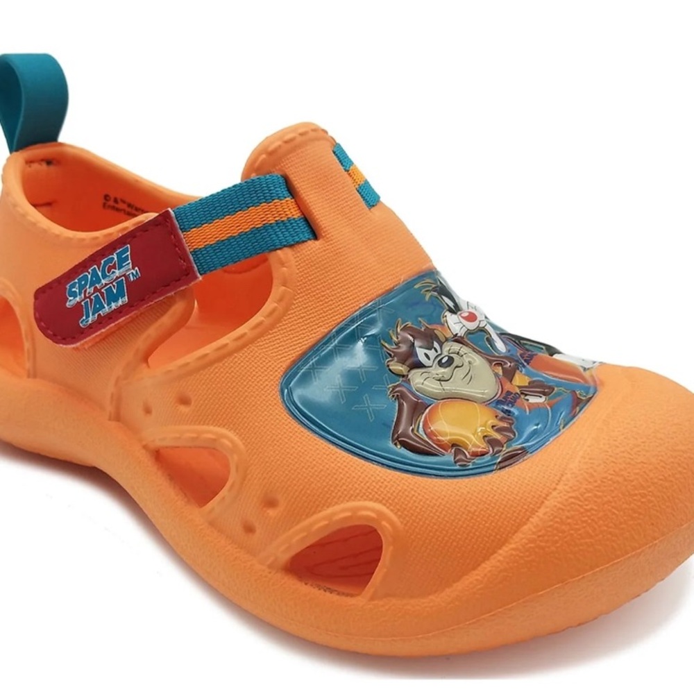"Space Jam Toddler Boys EVA Sandal, Size: 7/8, Orange